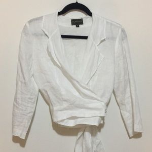 Linen Wrap Croptop (Reformation-ish)